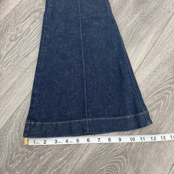 SPANX Pintuck Flare Jeans Raw Indigo High Rise Women’s Size Small $158 MSRP NWT - Picture 15 of 15